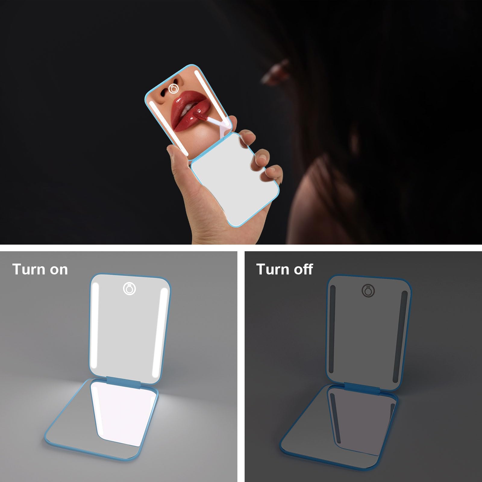 Miroir Kintion taille voyage léger et portable pour sac
