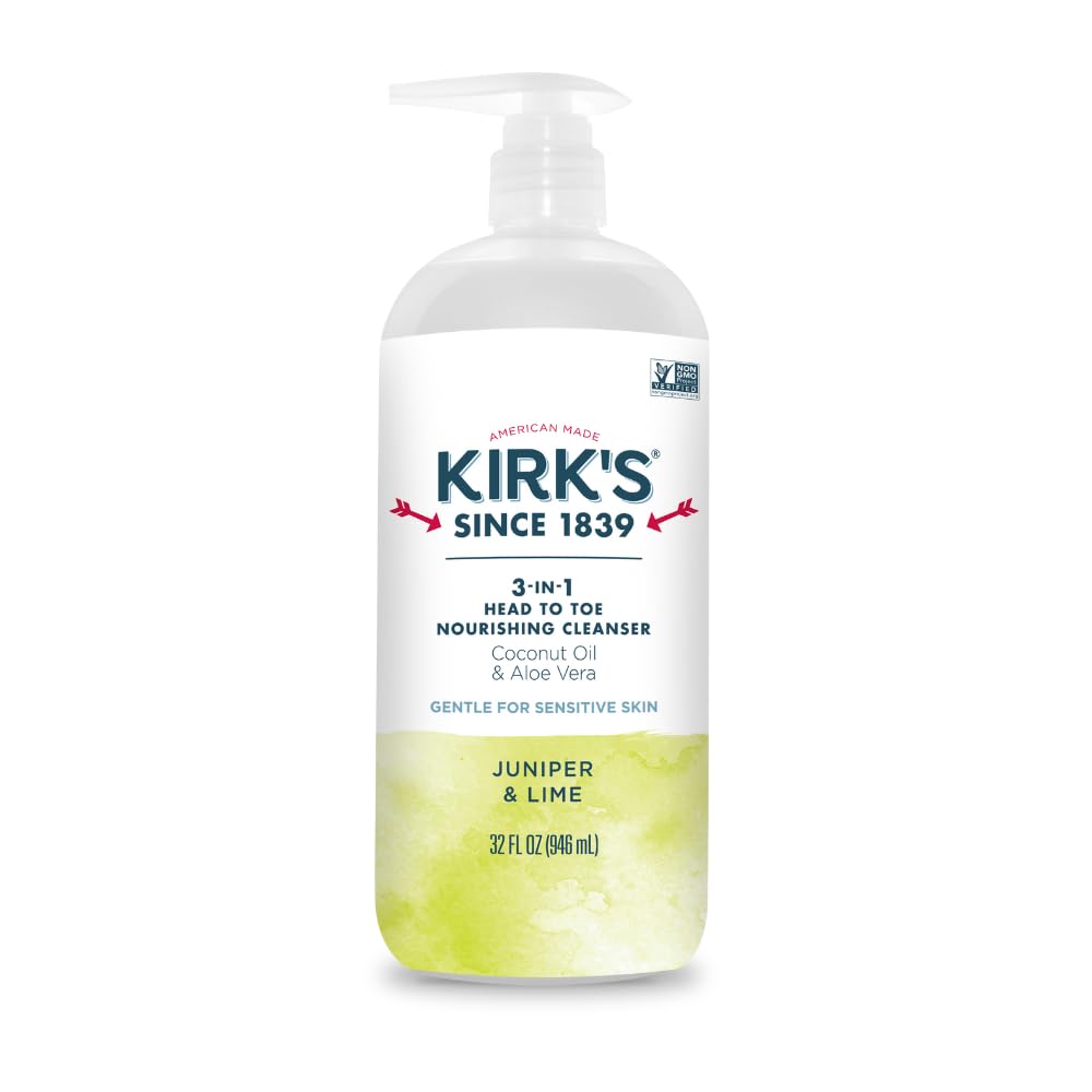 Kirk's 3-en-1: bouteille-pompe pratique pour une utilisation quotidienne.