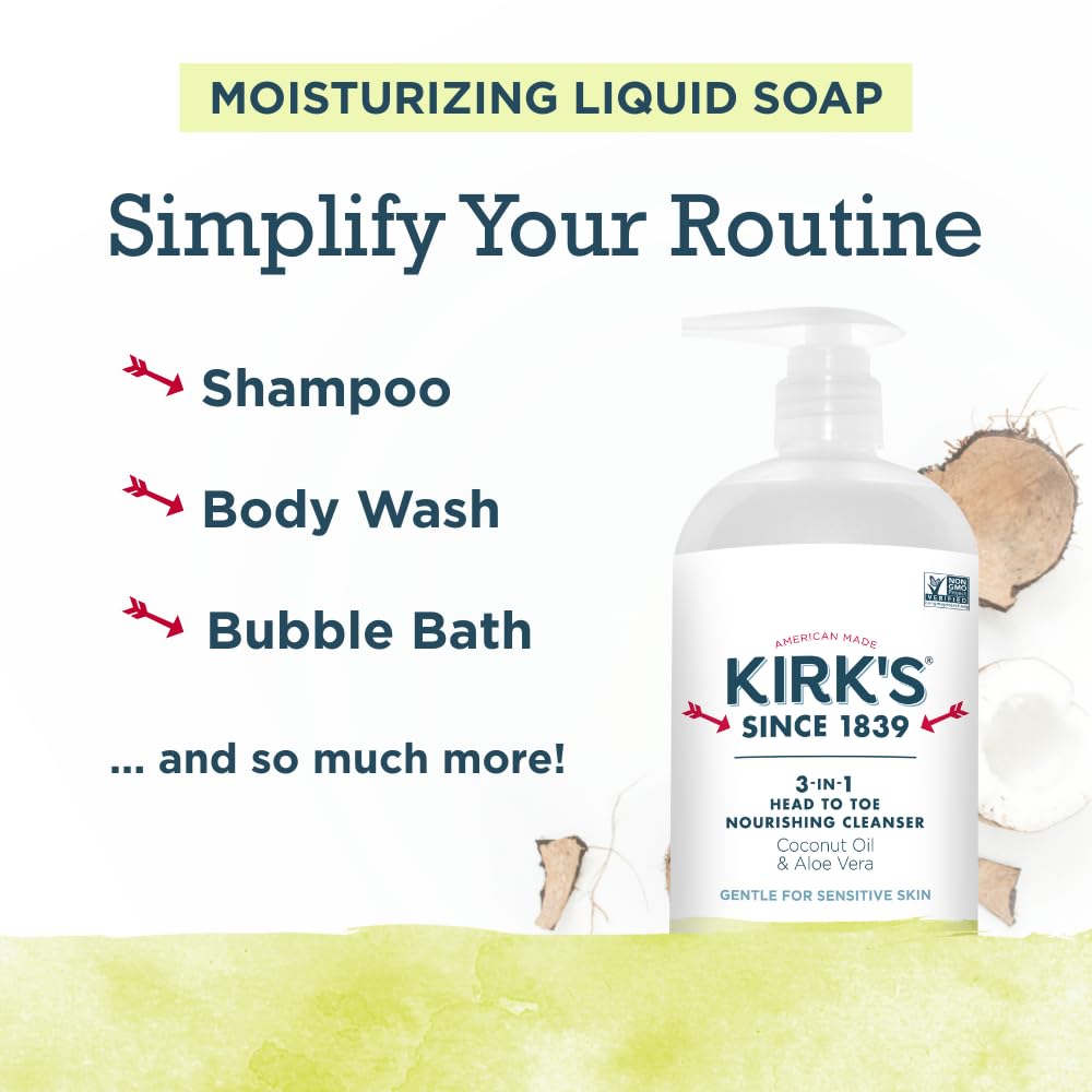 Kirk's 3-en-1 aloe vera, apaisement cutané