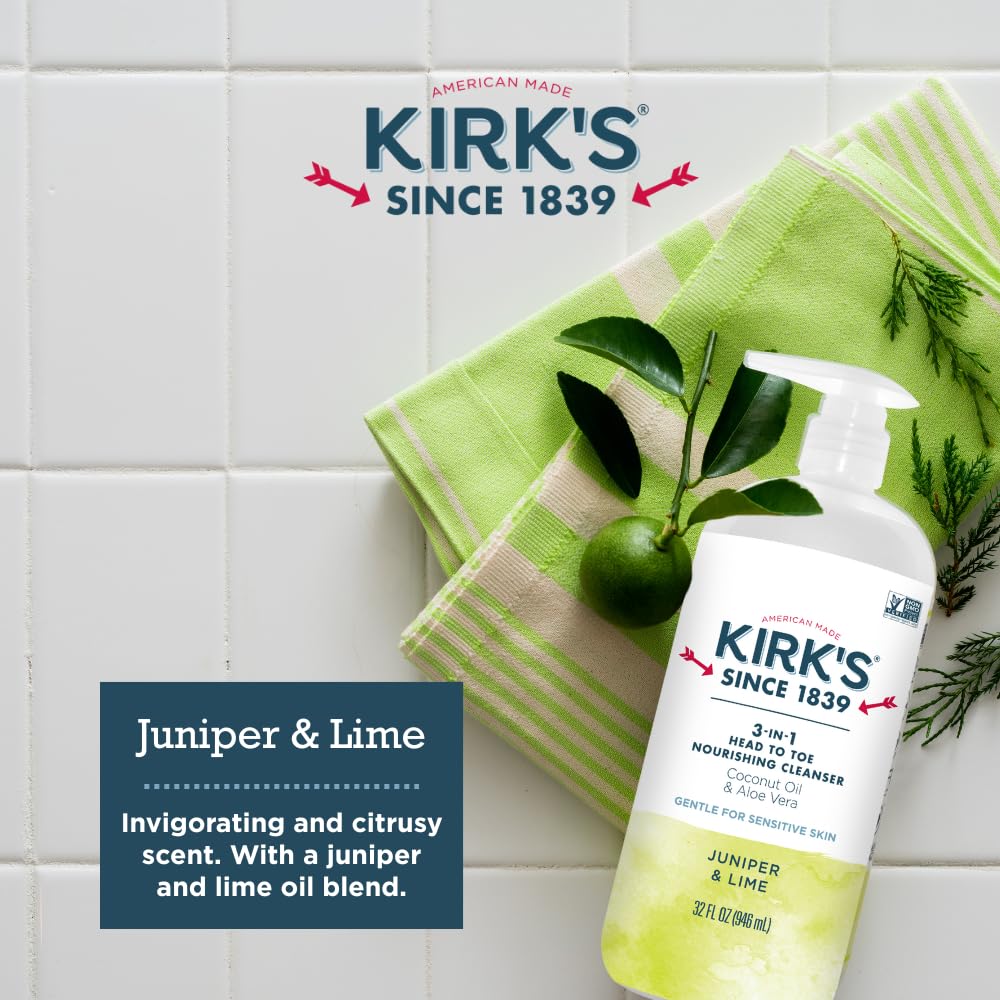 Kirk's 3-en-1 formule hypoallergénique, sans sulfates