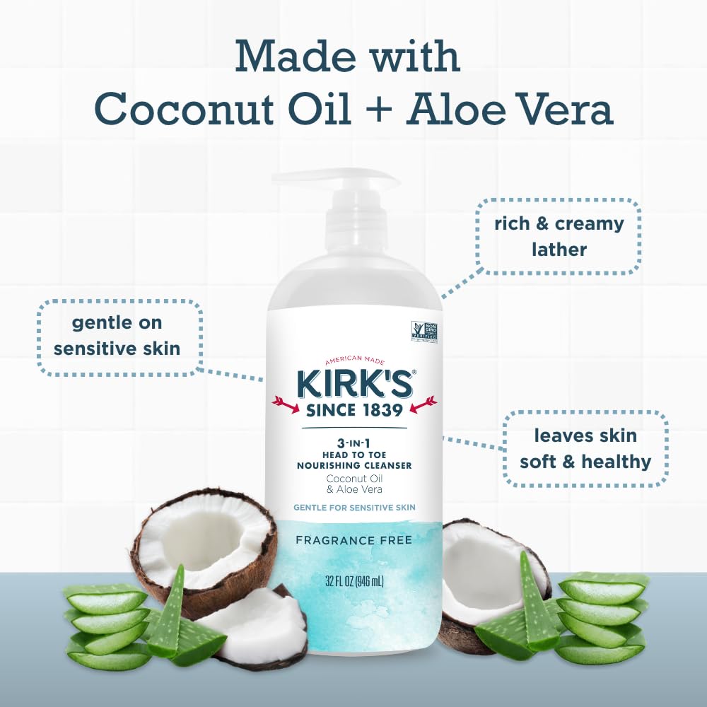 Ingrédients hydratants: huile de coco et aloe vera pour peau douce.