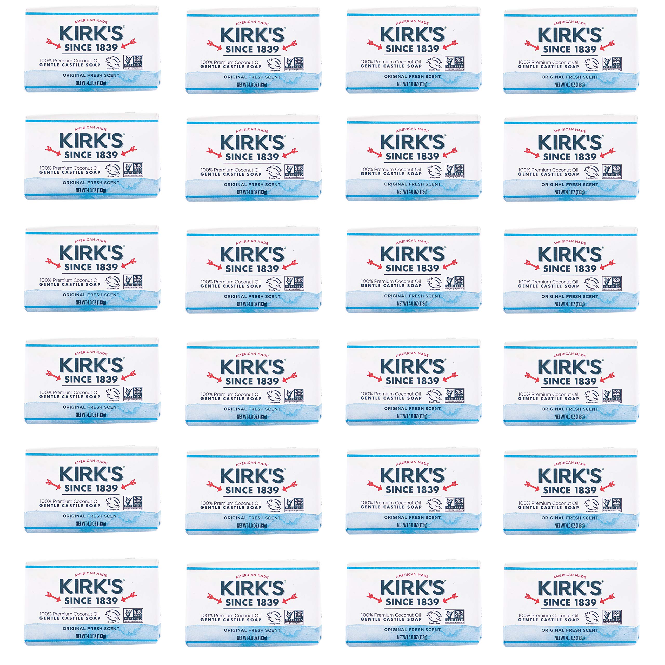 Kirk's Original Coco Castile Bar – savon coco, usage quotidien, peau naturelle.
