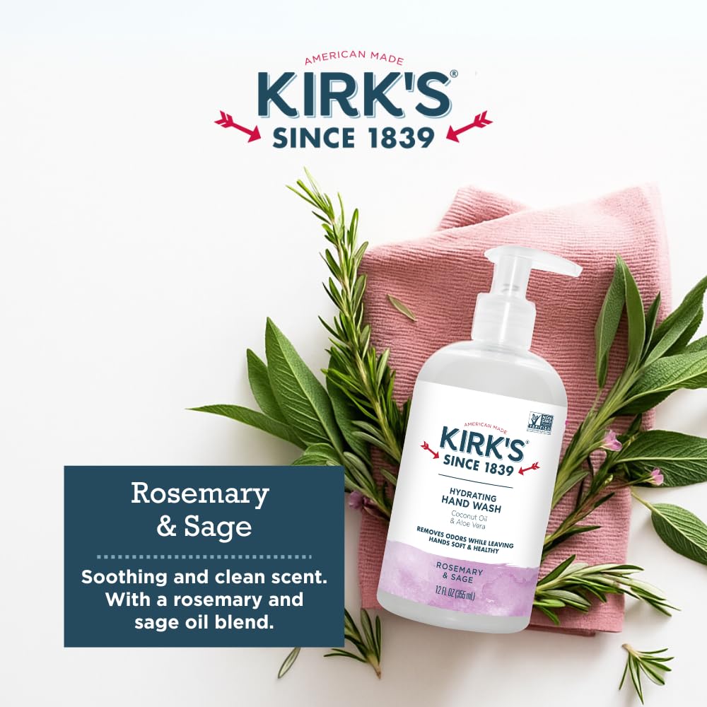 Peau sensible protégée par Kirk's lavage mains en douceur.