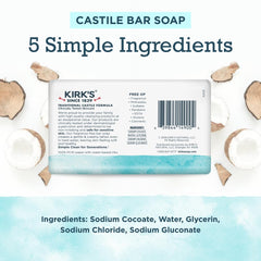Kirk's savon castile formule sensible peau en barre.