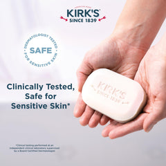 Kirk's Savon Castille, huile de coco nourrissante pour une hydratation naturelle.