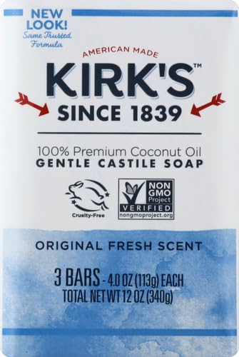 Kirk's Savon Castille Original - lot-3-bouteilles, solution pratique pour la maison.