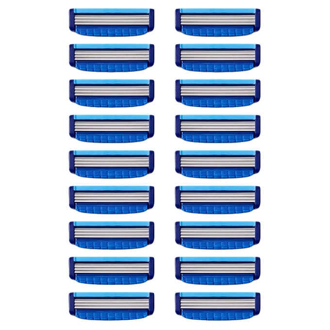 Tête flexible Kirkland Signature s'adaptant au contour du visage pour un rasage proche.
