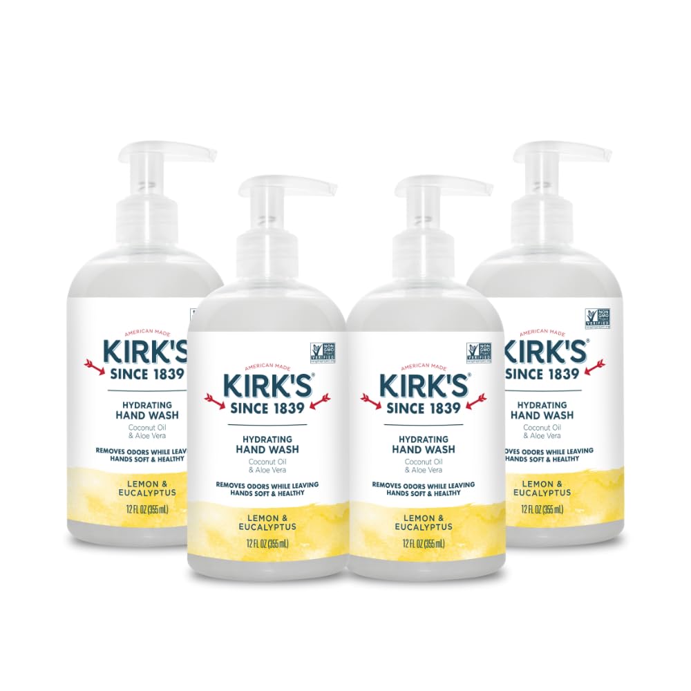 Kirks lavage mains hydratant en bouteille pompe avec coco et aloe pour peau douce