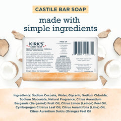 Kirk's Savon Castile Citrus Twist – emballage écologique, fiabilité et qualité