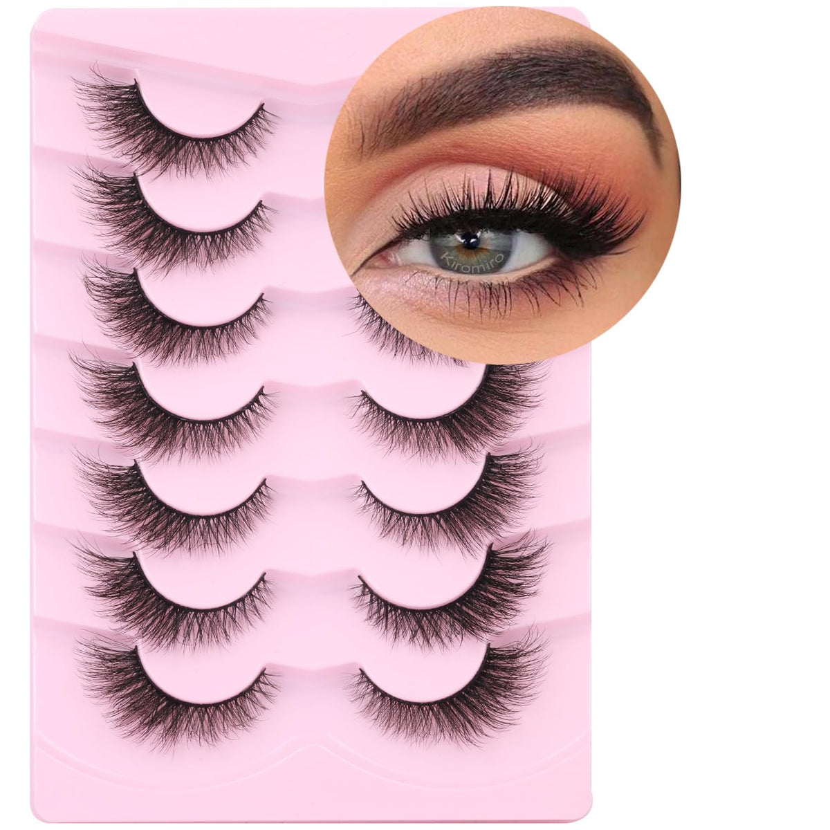 Kiromiro faux cils avec bande coton doux pour un regard naturel