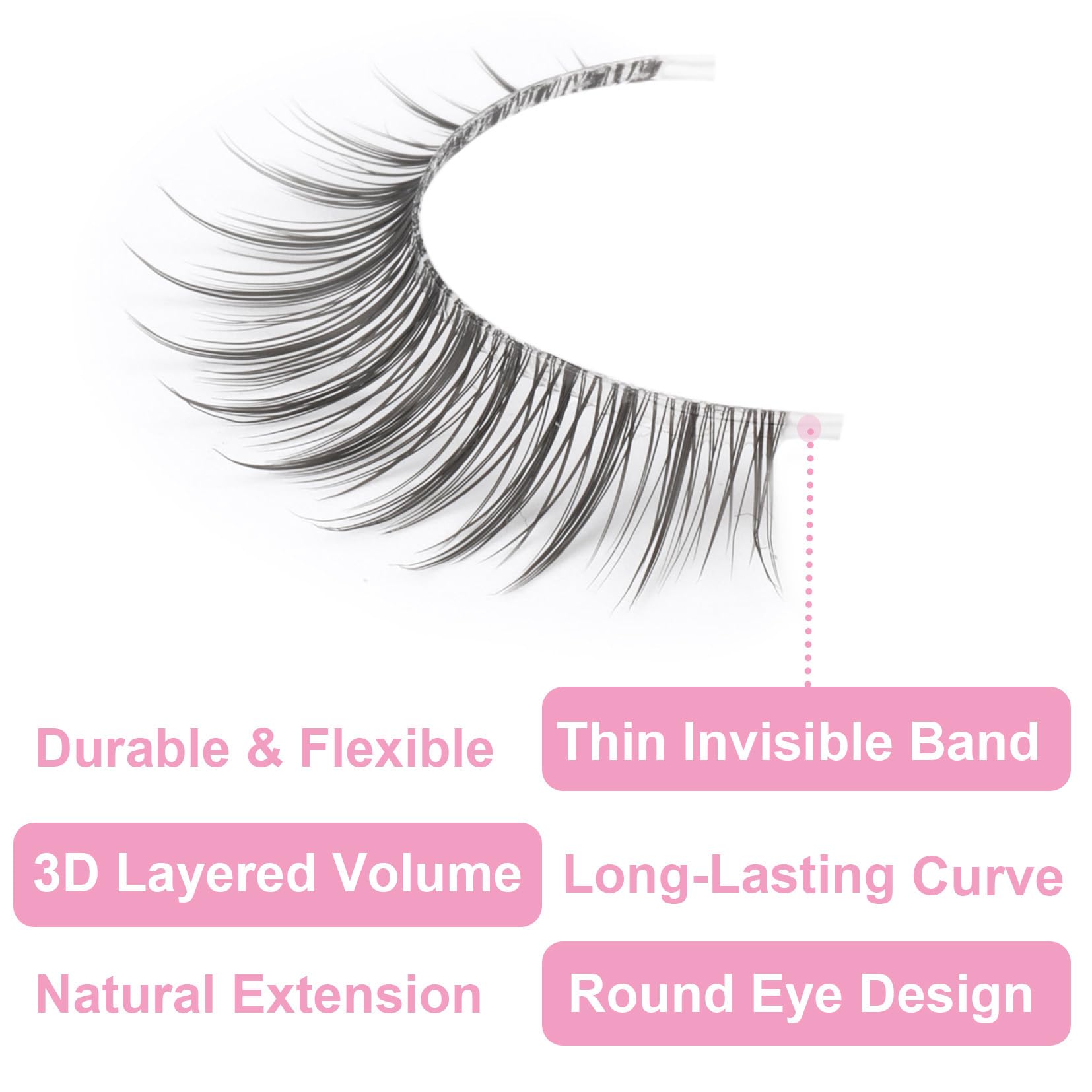 Kiromiro Cils 3D croisés pour un volume subtil et un regard ouvert.