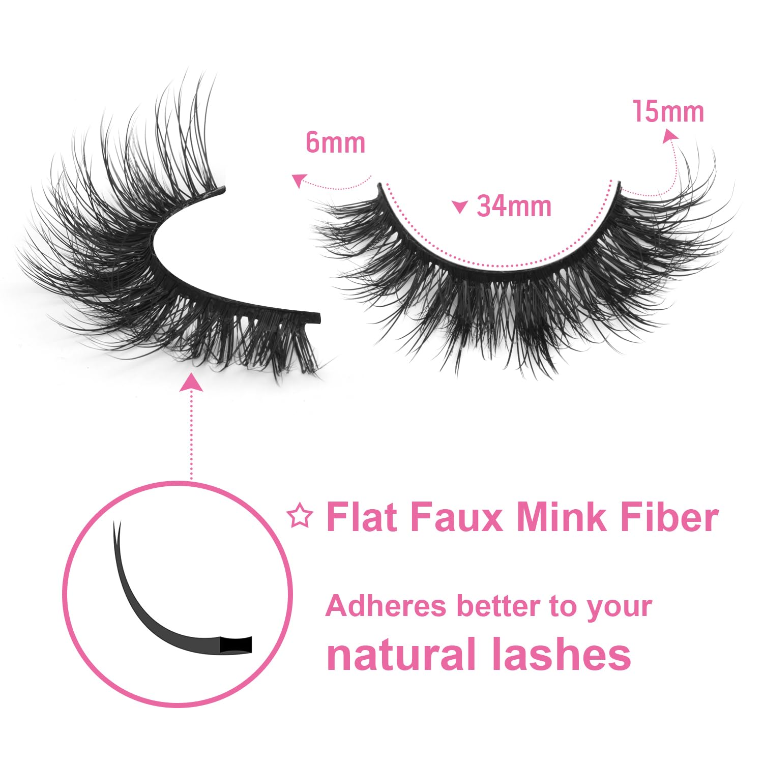 Cils Kiromiro daim effet tridimensionnel naturel pour un fini discret