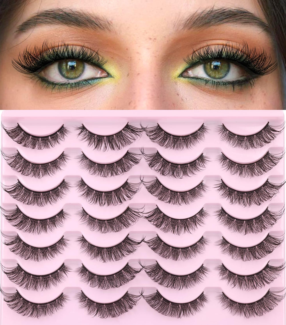 Kiromiro cils effet plume 16mm naturels pour un regard ouvert.