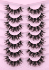 Kiromiro Cils faux mink, band transparente 18mm, pour un look naturel et durable.