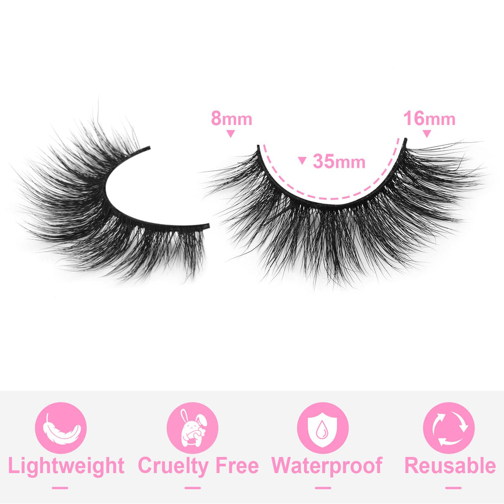 Cils faux mink Kiromiro, fibre durable et plumeuse.