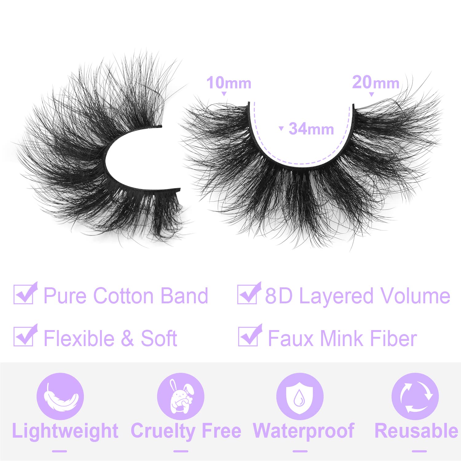Fibres synthétiques durables Kiromiro pour un effet plume léger.
