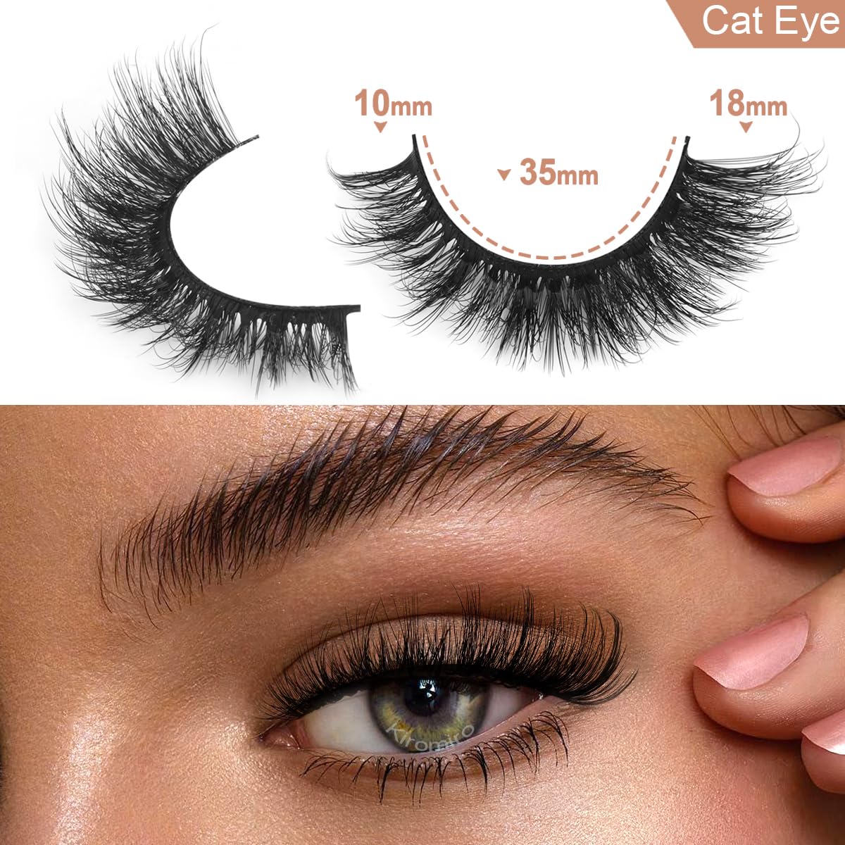 Kiromiro Cils fibre faux mink, wispy et durable pour un rendu réaliste