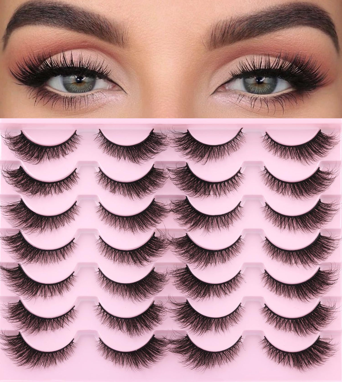 Kiromiro cils faux vison naturel pour un regard discret et durable.
