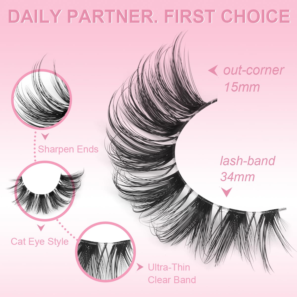 Kiromiro fibres faux mink hypoallergenes pour un fini doux.
