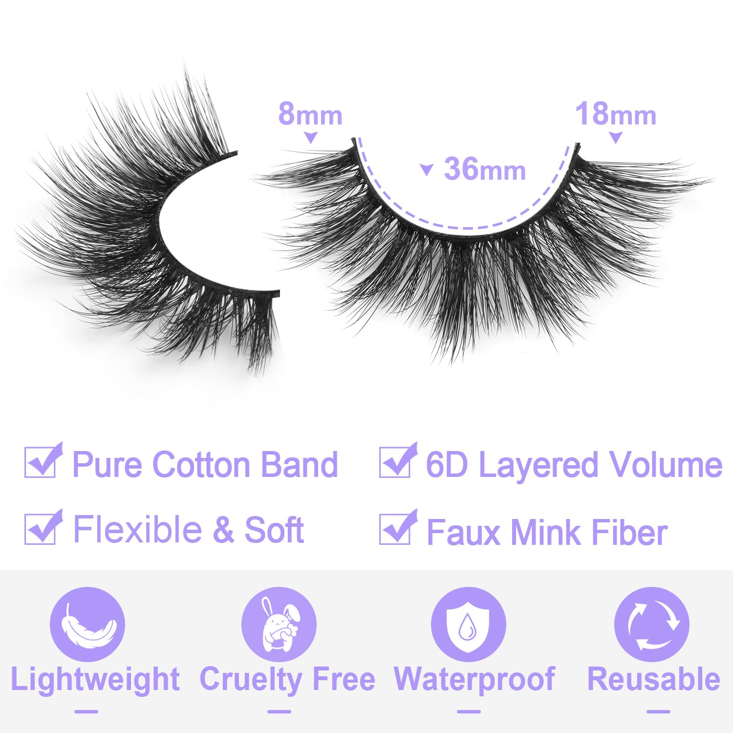 Kiromiro cils fibres vison synthétique douces et aérées.