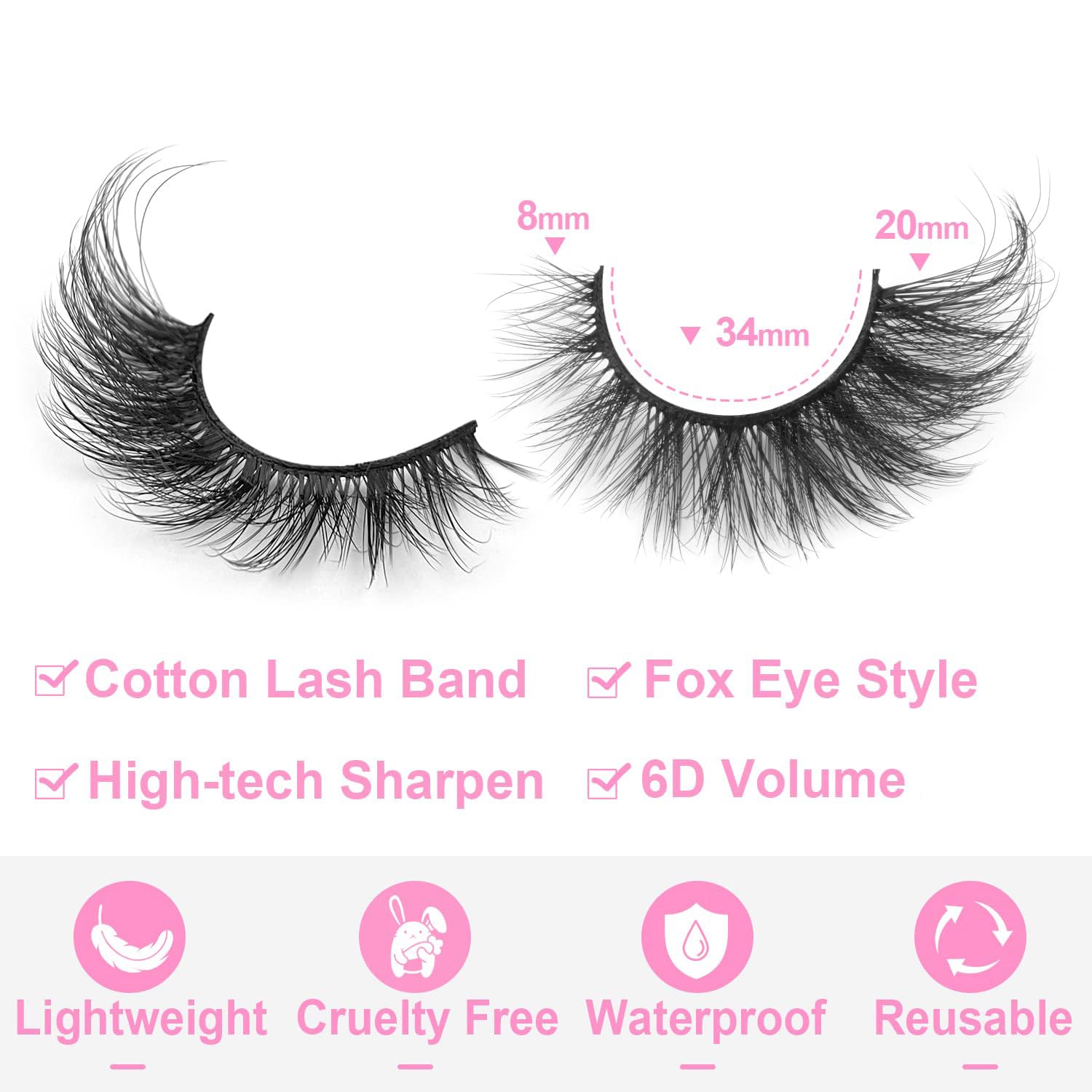 Kiromiro cils longueur 8-20 mm naturel pour un effet subtil.