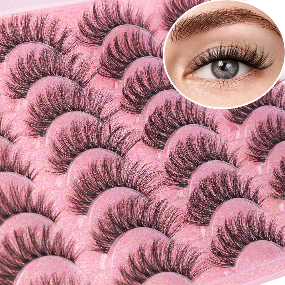 Kiromiro cils look naturel wispy avec bande transparente 16mm pour un effet quotidien