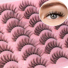 Kiromiro cils look naturel wispy avec bande transparente 16mm pour un effet quotidien