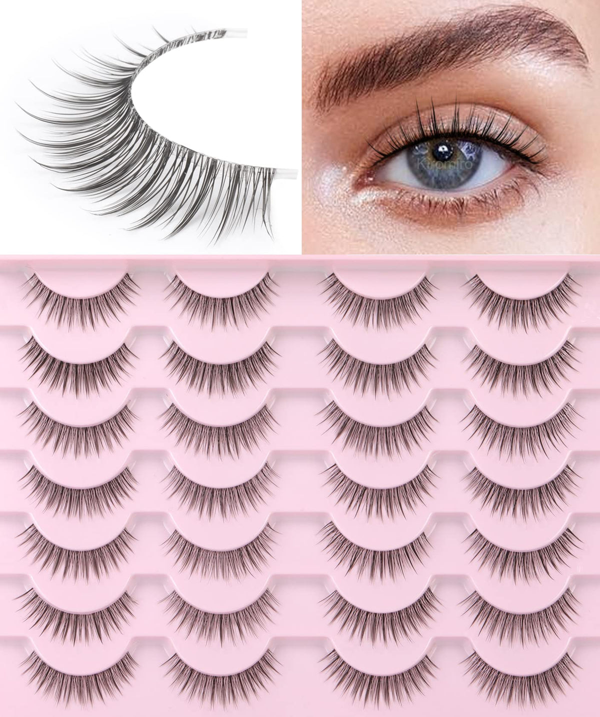 Kiromiro Cils naturels 10 mm pour un regard ouvert et discret.