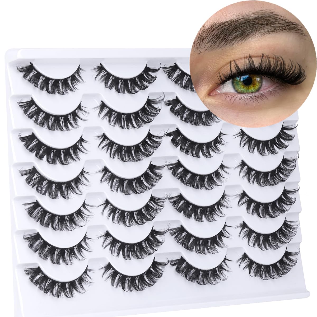 Cils Kiromiro vison synthétique D-Curl 3D pour un volume naturel durable.