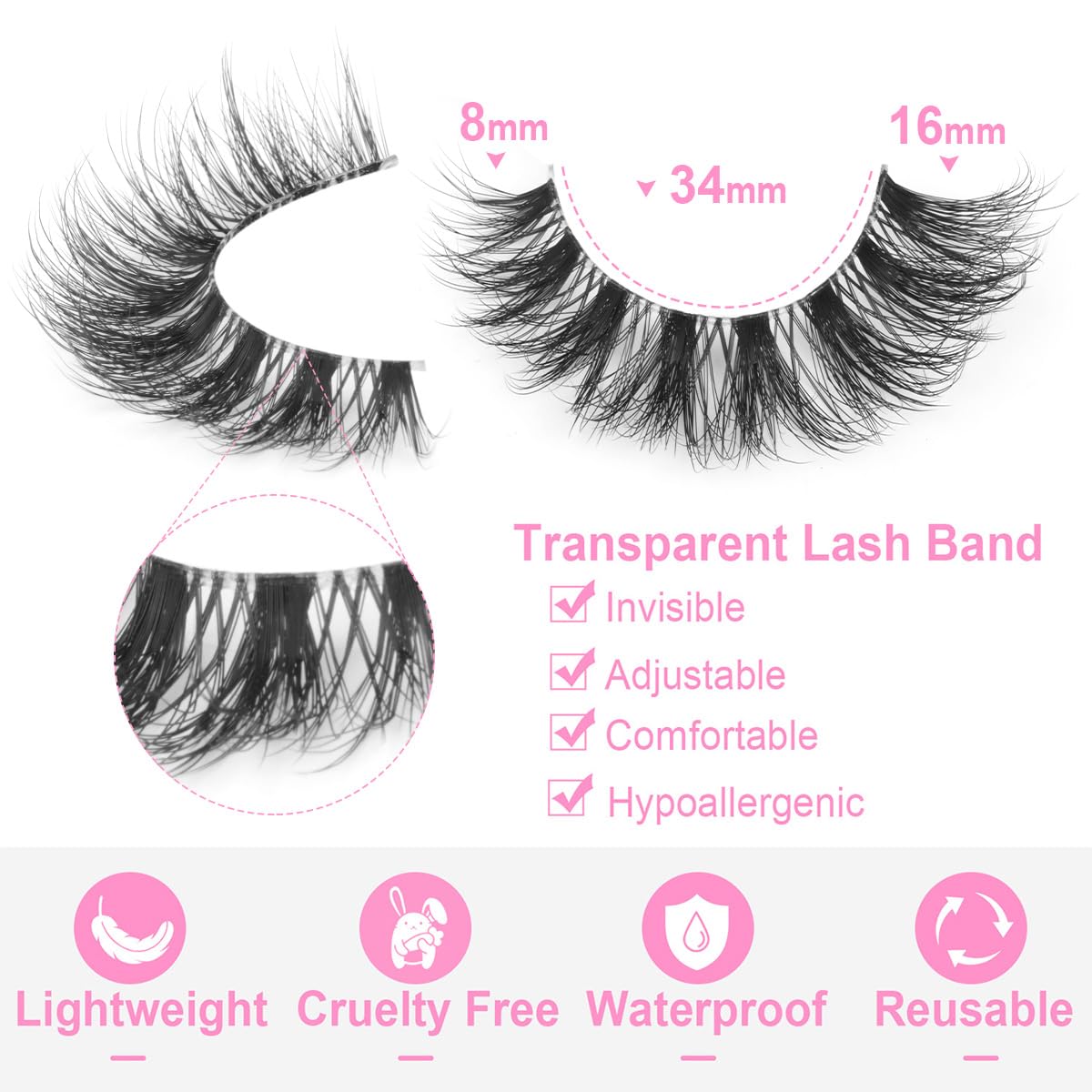 Kiromiro cils wispy, accentuent les coins extérieurs pour un regard cat eye