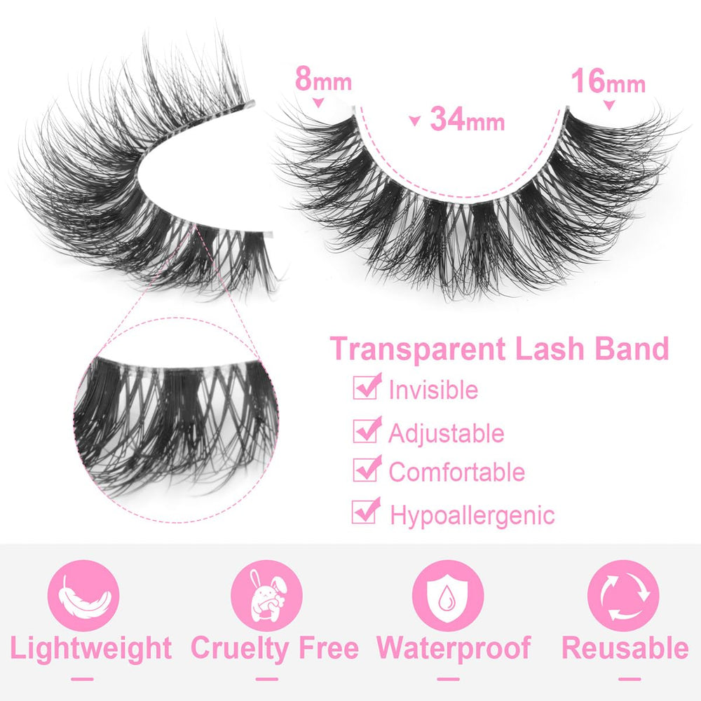 Kiromiro cils wispy, accentuent les coins extérieurs pour un regard cat eye