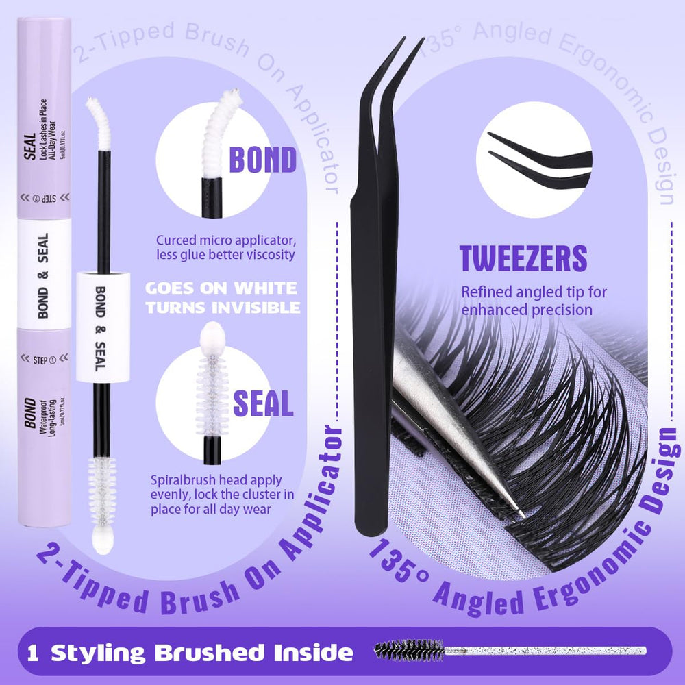 Kiromiro DIY lash-extension steps guide for at-home use