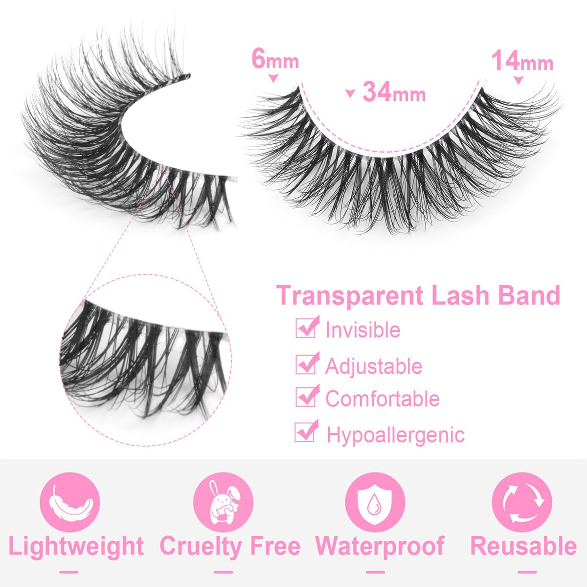 Kiromiro fibres faux mink douces, sensation naturelle et sans cruauté.