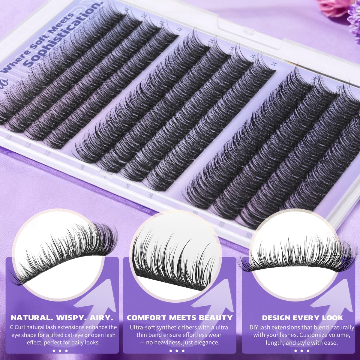 Kiromiro lash brush and tweezers for precise DIY application