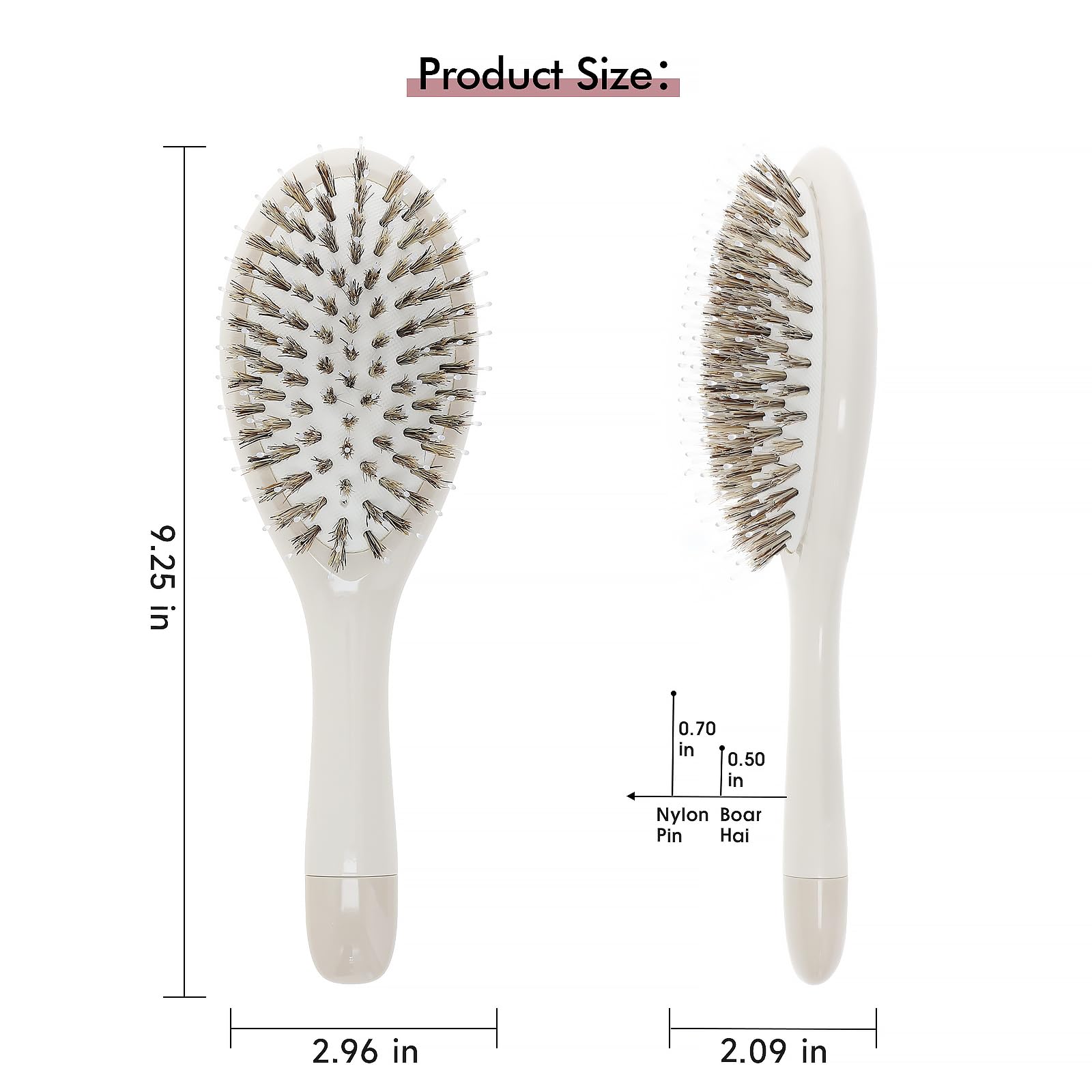 Brosse KISMETICS : démêlage efficace grâce aux picots nylon.