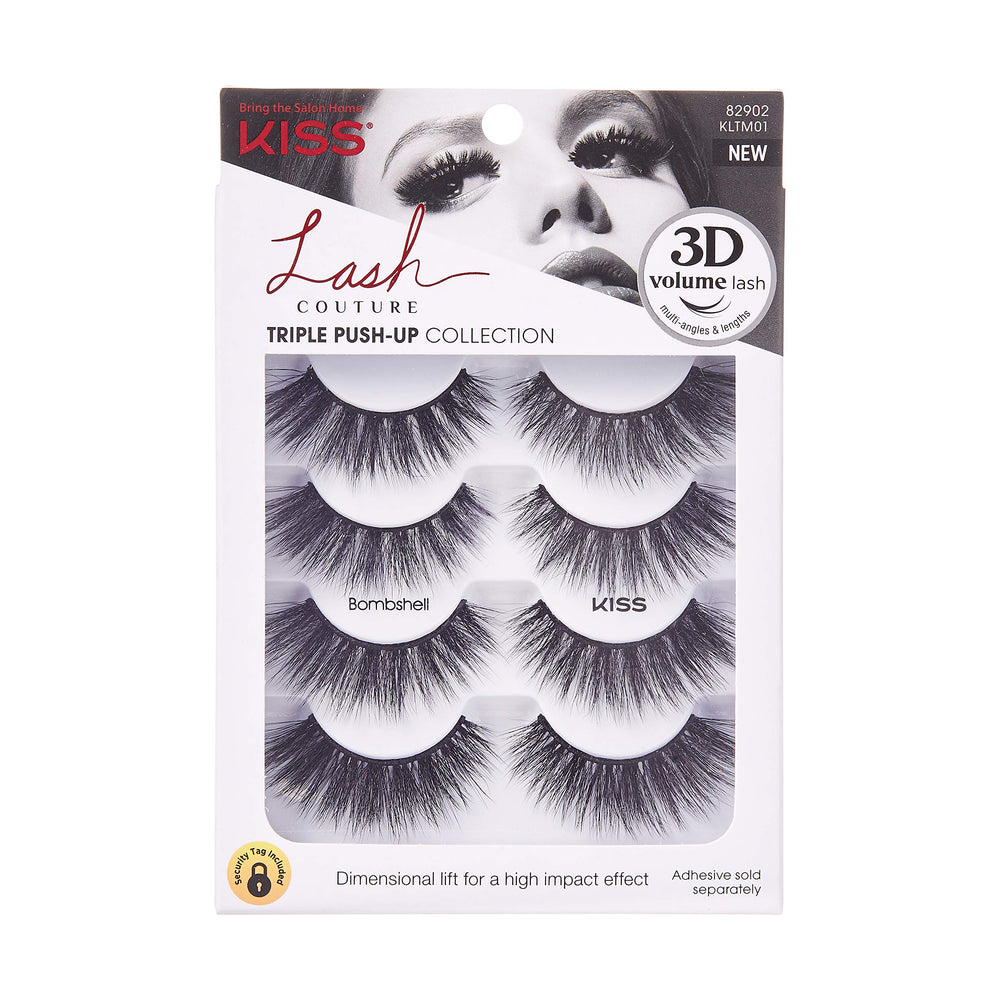 Kiss Bombshell 14 mm, 4 paires : look spectaculaire sans alourdir les cils.