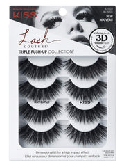 KISS Cils Couture Bombshell triple, effet levage et volume visibles.
