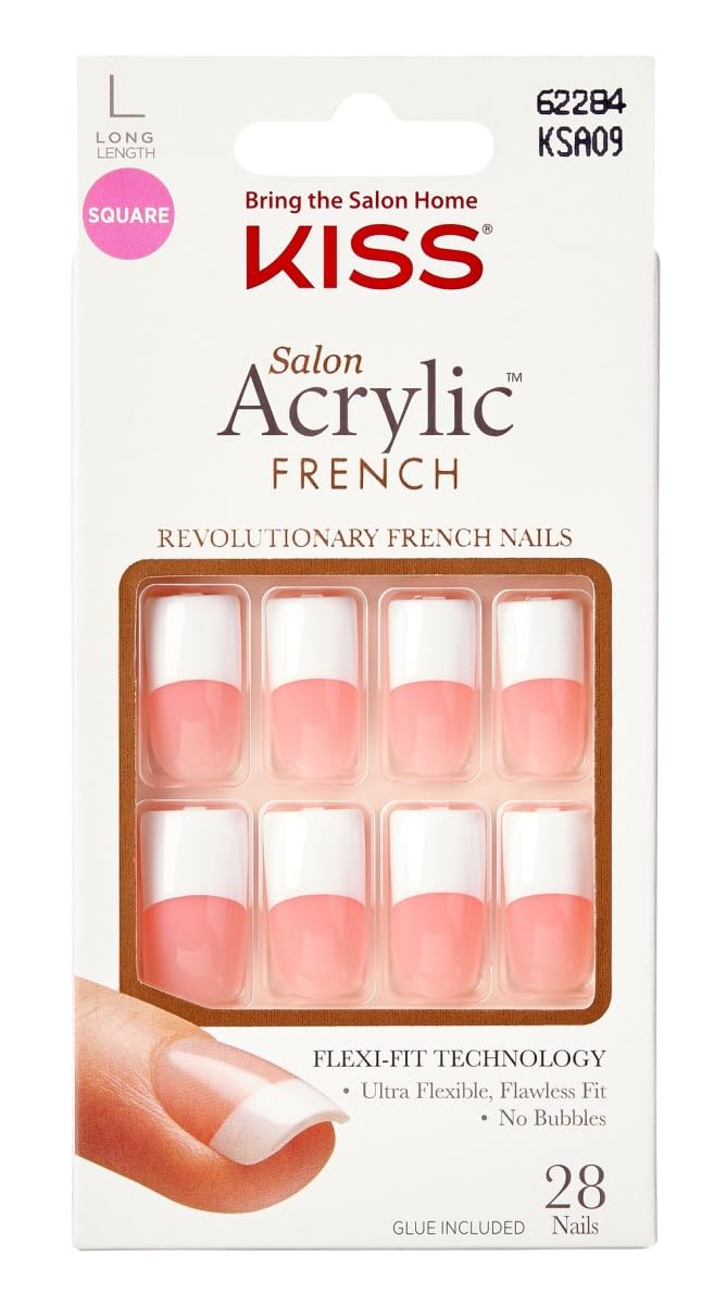 KISS coffret acrylique français, ensemble complet pour ongles impeccables.