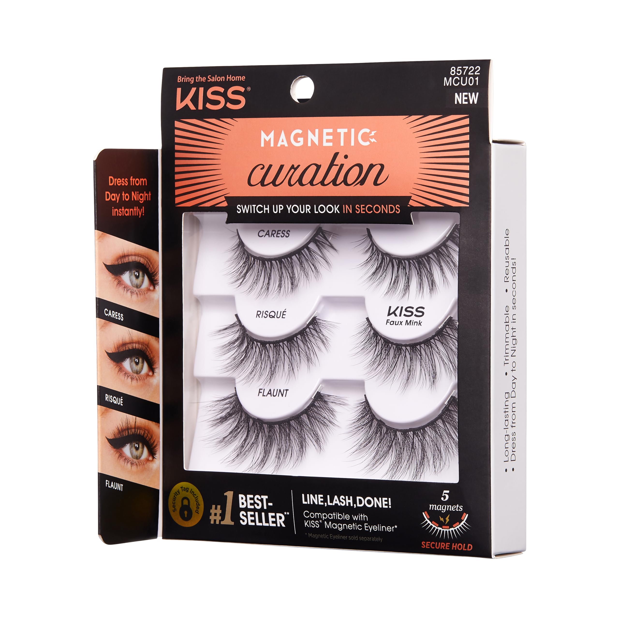 KISS curations magnétiques cils flaunt style : look glamour et finition nette.