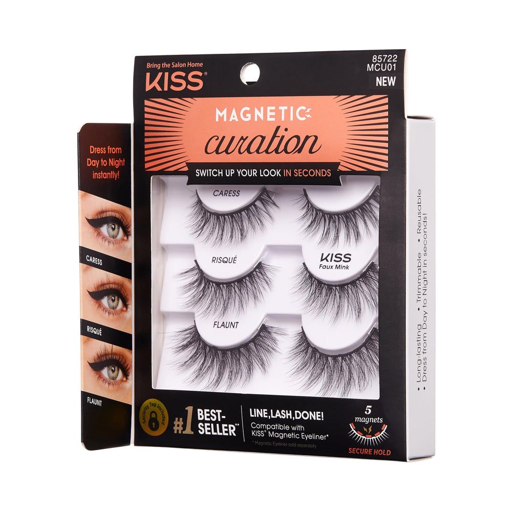 KISS curations magnétiques cils flaunt style : look glamour et finition nette.