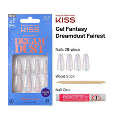 KISS Dreamdust Colle gel rose 2ml incluse pour fixation rapide.