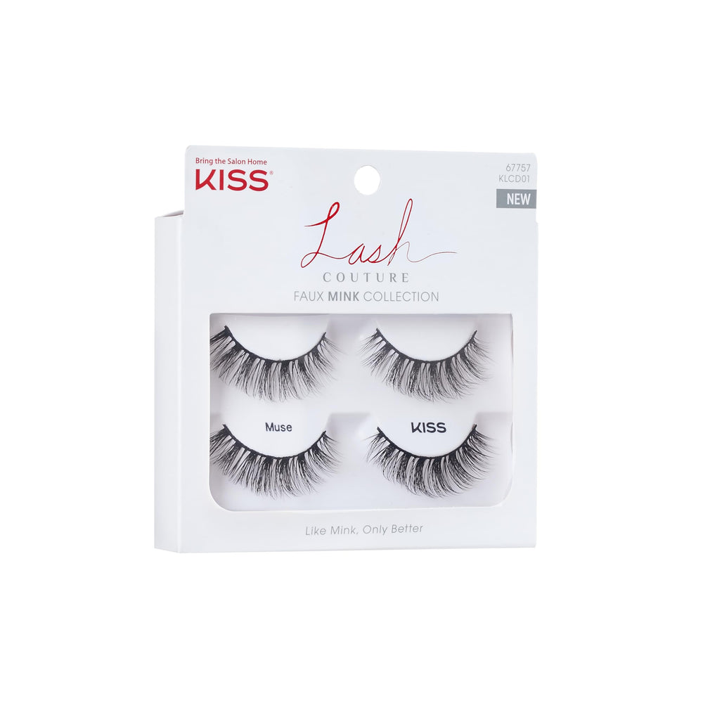 KISS Muse 14mm, cils réutilisables avec soin pour un look durable.