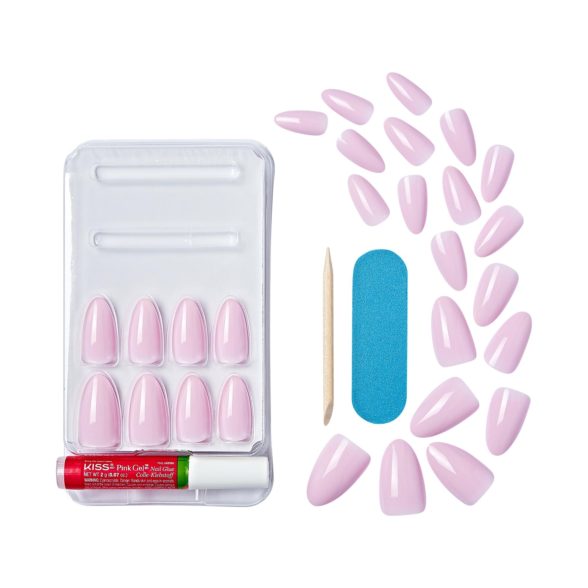 KISS Gel Fantasy lime mini et outil pour retouches rapides.
