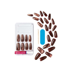 KISS Gel Fantasy: ongles longs chrome métallique pour une finition brillante et moderne