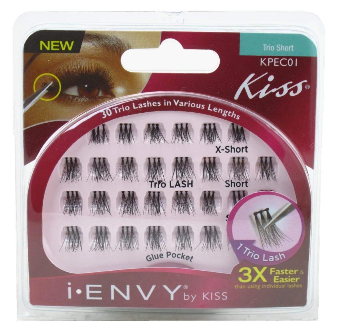 Kiss I Envy Trio Short 30: pratique pour changer rapidement l’apparence des yeux.