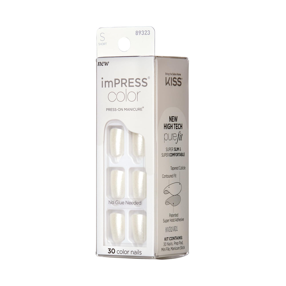 KISS imPRESS Color Sans Colle Mani brillance longue durée, look salon.
