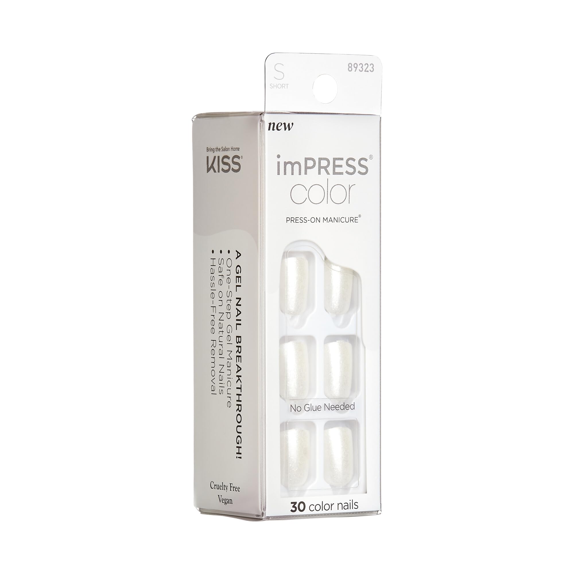 KISS imPRESS Color Sans Colle Mani kit complet, outils inclus pour pose soignée.