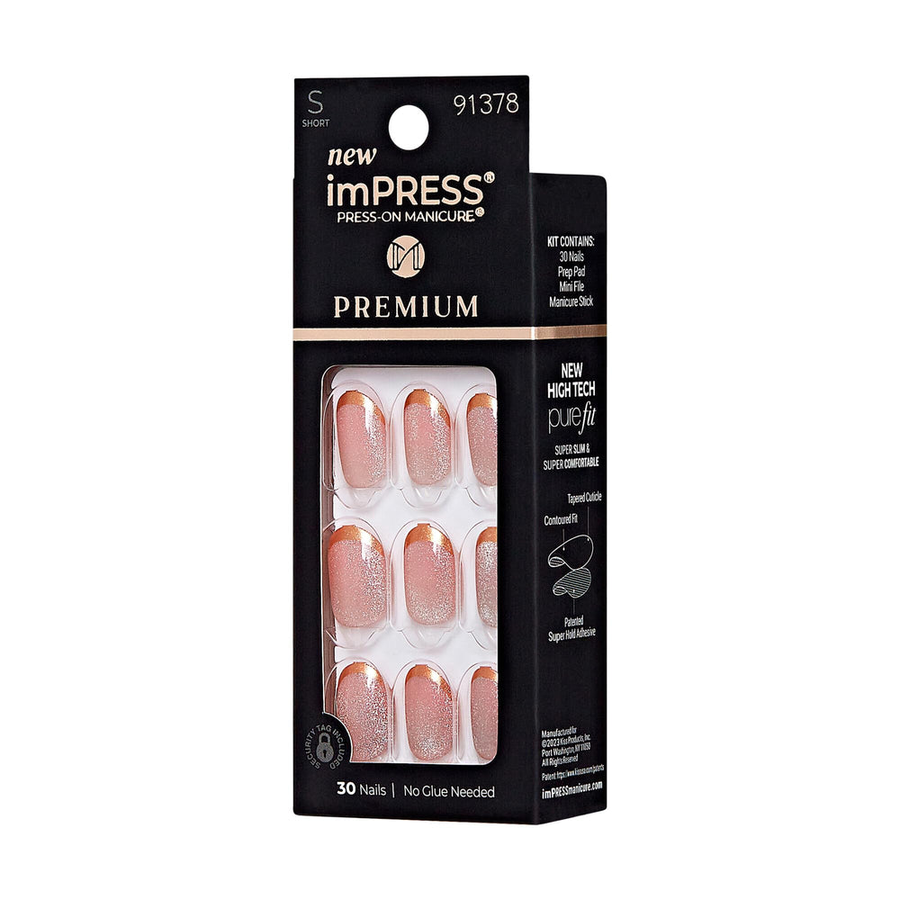 KISS imPRESS: ongles en forme amande pour allure élégante.