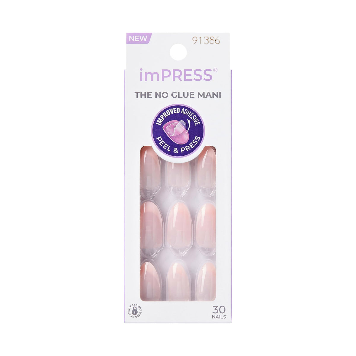 KISS imPRESS ensemble de 30 ongles pressés pour une manucure rapide.