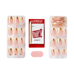 KISS imPRESS No Glue Mani kit complet avec 30 ongles tailles variées